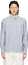 Gant 240 Mulberry Street Blue Printed Shirt In 473-blue Water