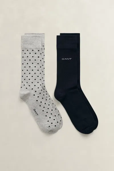 Gant 2-pack Dot & Solid Socks In Multi
