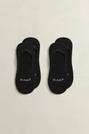 Gant 2-pack Invisible Socks In Black