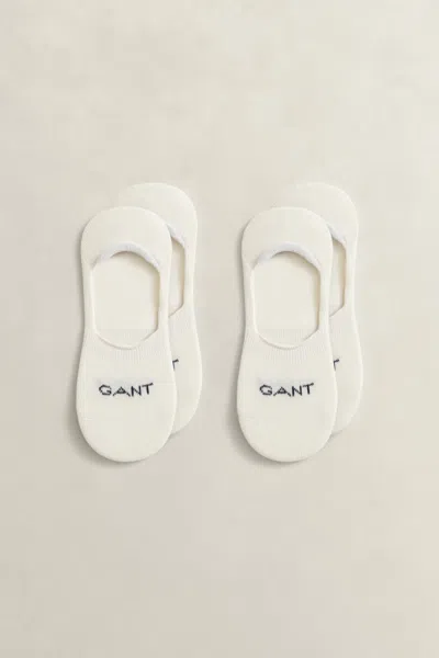 Gant 2-pack Invisible Socks In White