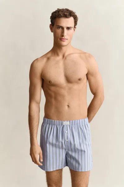 Gant 2-pack Striped Boxer Shorts In Blue