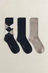 Gant 3-pack Argyle Socks In Multi