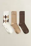 Gant 3-pack Argyle Socks In White