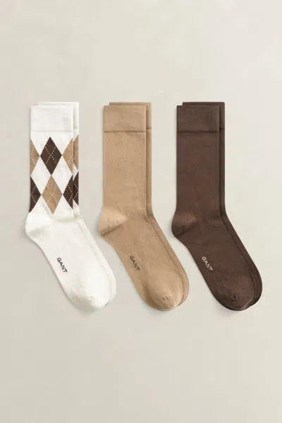 Gant 3-pack Argyle Socks In White