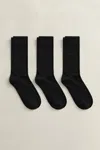 Gant 3-pack Mercerized Cotton Socks In Black