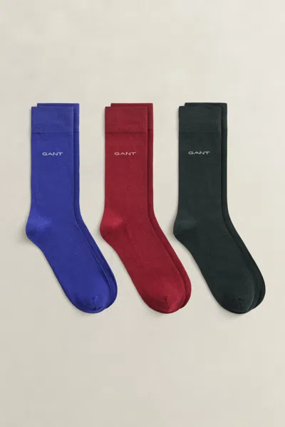 Gant 3-pack Cotton Socks In Green