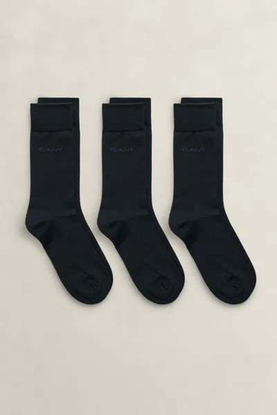 Gant 3-pack Mercerized Cotton Socks In Blue