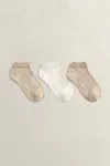 Gant 3-pack Monogram & Solid Ankle Socks In White