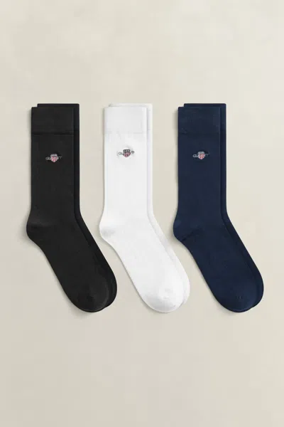 Gant 3-pack Shield Socks In Black