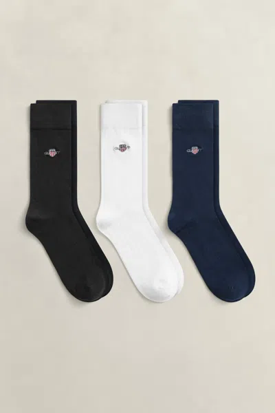 Gant 3-pack Shield Socks In Multi