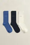 Gant 3-pack Soft Cotton Socks In Blue