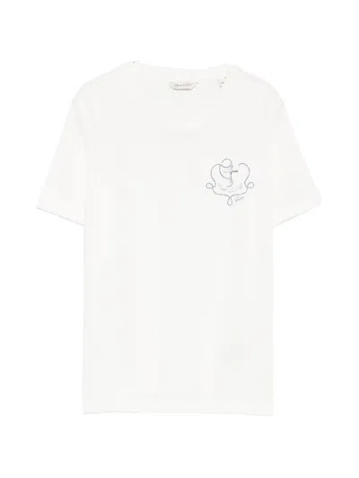 Gant Anchor-print T-shirt In White