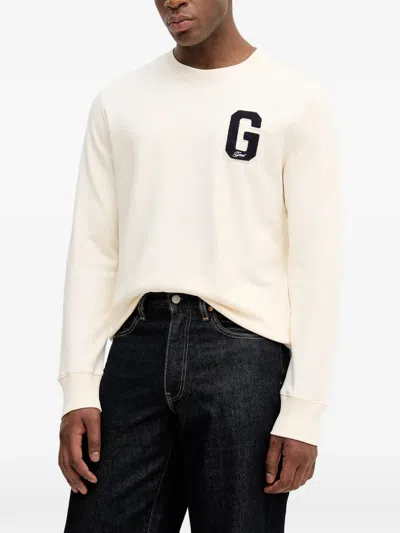 Gant Appliqué Sweater In White