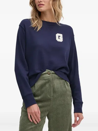 Gant Appliqué Sweatshirt In Blue