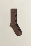 Gant Argyle Socks In Shadow Brown