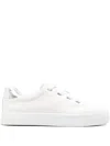 Gant Avona Metallic-detail Leather Sneakers In White