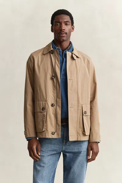 Gant Button-down Flap-pocket Jacket In Pattern