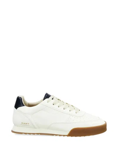 Gant Baylle Perforated Lace-up Sneakers In White