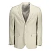 Gant Beige Linen Classic Jacket With Logo