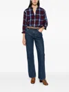 Gant Belt-loop Double-button Jeans In Blue