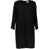 Gant Chic Black Short Dress With Long Sleeves In Black