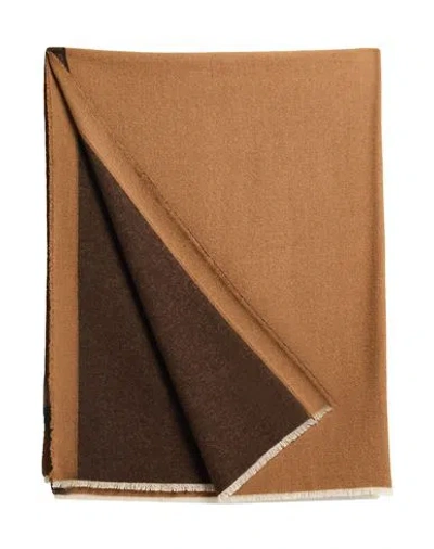 Gant Blanket Or Cover Camel Size - Merino Wool, Cashmere In Brown