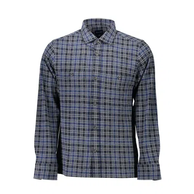 Gant Blu Cotton Mens Shirt In Blue