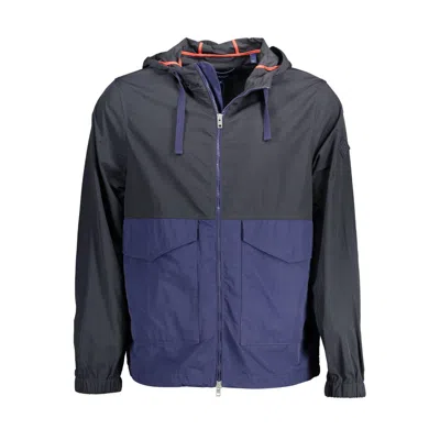 Gant Colorblock Hooded Jacket In Blue