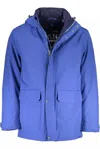 Gant Blue Cotton Men Jacket In Blue