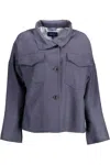 GANT BLUE COTTON JACKETS & COAT