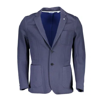 GANT BLUE COTTON MEN'S JACKET