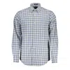 Gant Blue Cotton Men Shirt In Blue