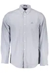 Gant Blue Cotton Shirt In Gray