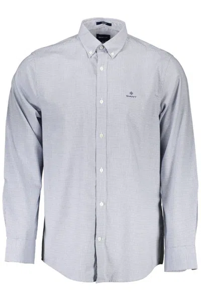 Gant Blue Cotton Shirt In Gray