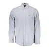 Gant Blue Cotton Shirt In Gray
