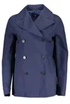 Gant Blue Cotton Women Jacket In Blue
