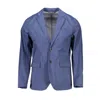 Gant Blue Nylon Men Jacket In Blue