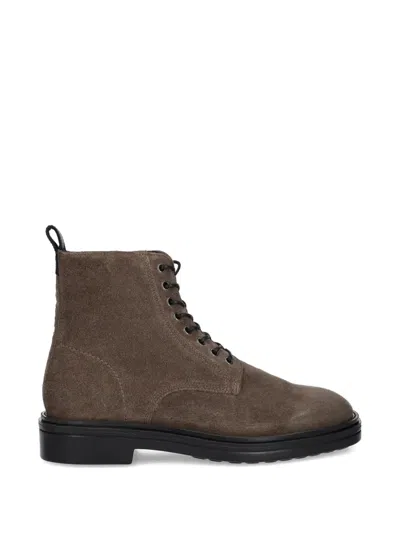 Gant Boggar Lace-up Zip Boots In Brown