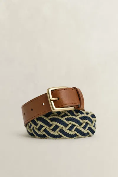 Gant Braided Contrast Belt In Multi