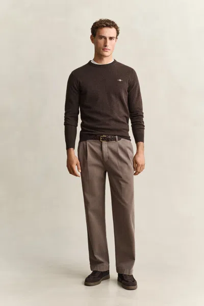 Gant Brushed Cotton Chinos In Faded Taupe