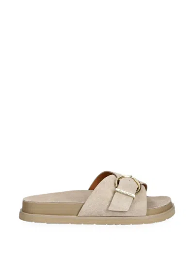 Gant Buckle-detail Slides In Neutral