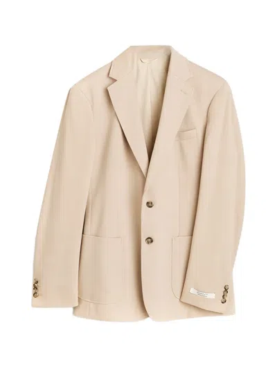 Gant Button-fastening Blazer In Neutral