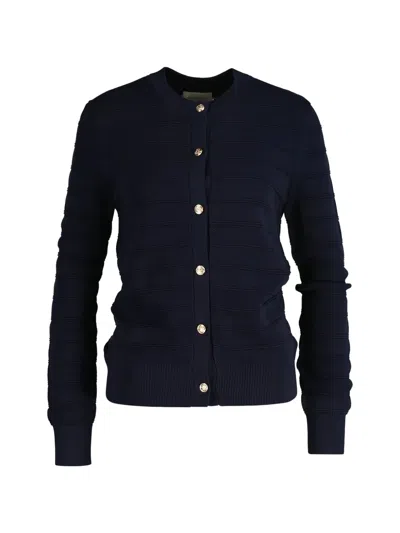Gant Button-fastening Cardigan In Blue