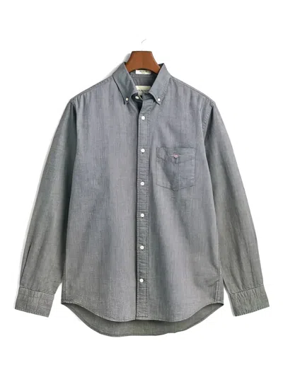 Gant Button-fastening Oxford Shirt In Blue