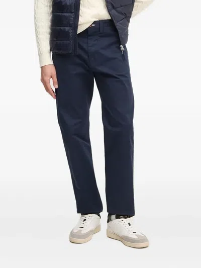 Gant Button-fly Straight-leg Trousers In Blue