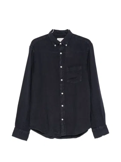 Gant Button-down Chest-pocket Shirt In Blue