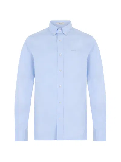 Gant Button-down Slim-fit Shirt In Blue