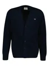 Gant Buttoned Cardigan In Blue
