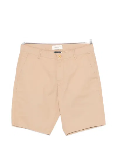 Gant Buttoned Chino Shorts In Neutral