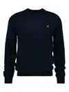 Gant C-neck Sweater In Blue